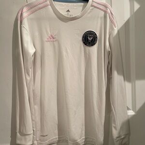 Adidas Aeroready White Sports Tee Miami Soccer